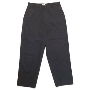 LL Bean Womens 12  (30x26) Pants Tapered Original Fit Flat Front Pockets Black